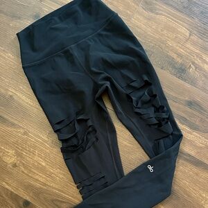 ALO Yoga Black Cut-Out Leggings